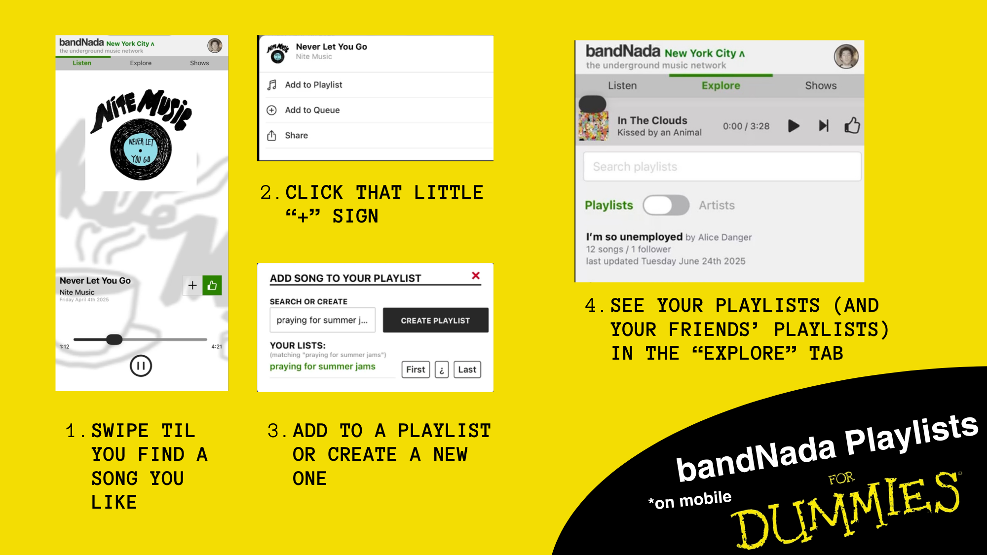 bandNada Playlists on Mobile for Dummies bandNada Playlists on Mobile for Dummies